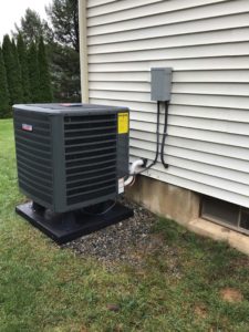 Air conditioner unit outside residential building