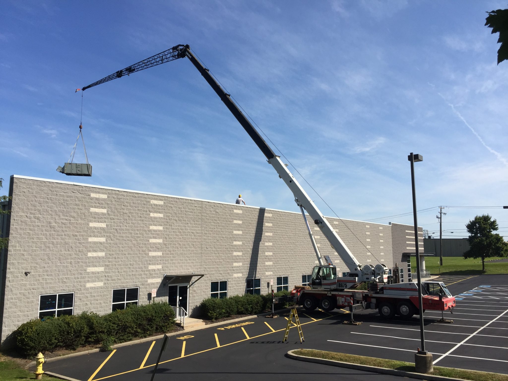 crane installation commercial hvac ductwork in allentown pa 